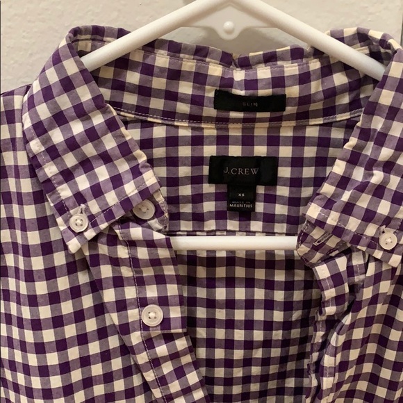 J CREW purple button down - Picture 2 of 2